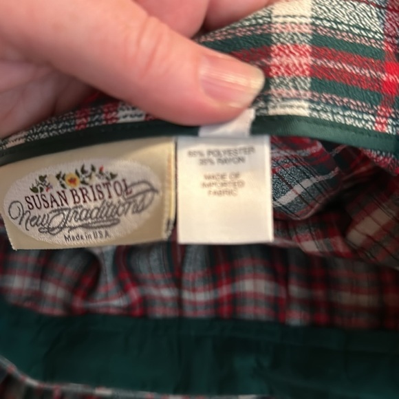 Susan Bristol Vintage Plaid Pleated Wrap Maxi Skirt English Holiday Size 10 - Picture 6 of 9